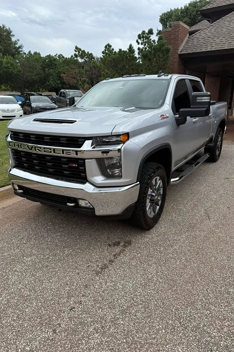 Silver Chevrolet truck