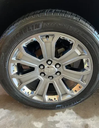 Wheel and tire after detailing service