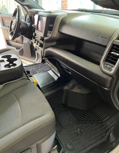 Interior of cleaned vehicle