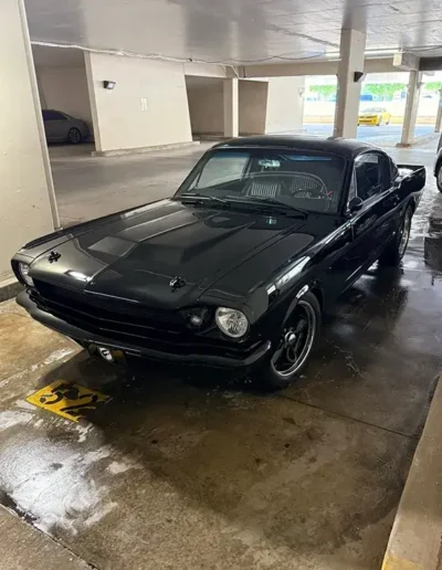 Exterior of black vehicle