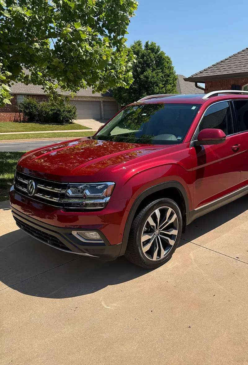 Fully Comprehensive Detail Red vehicle after full detail