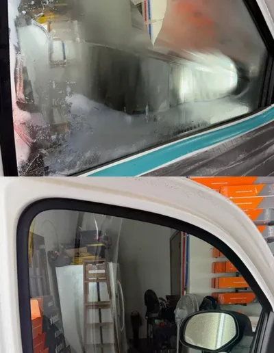 Window Tint Before & After on Side Door