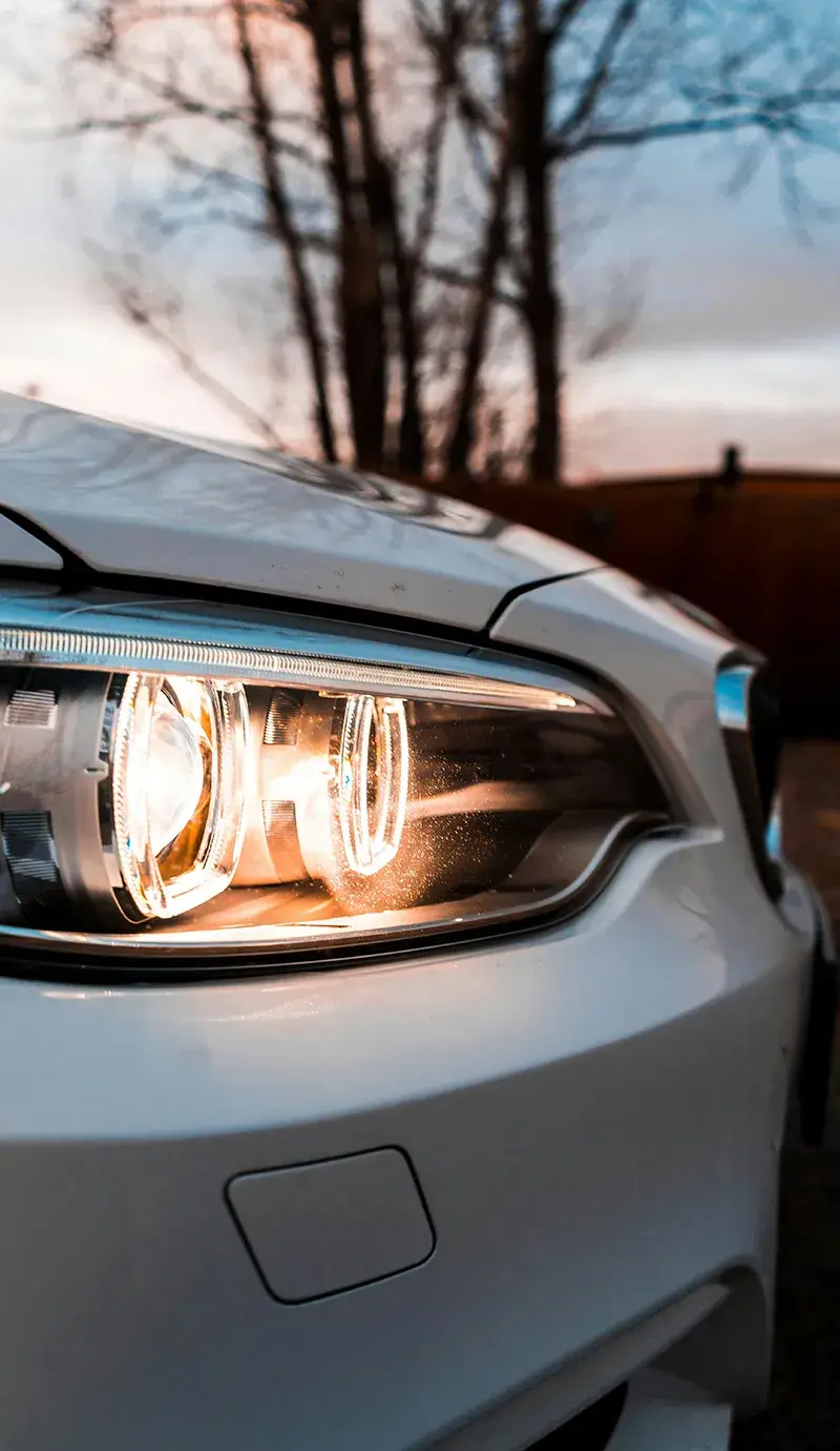 car-headlight White car headlight