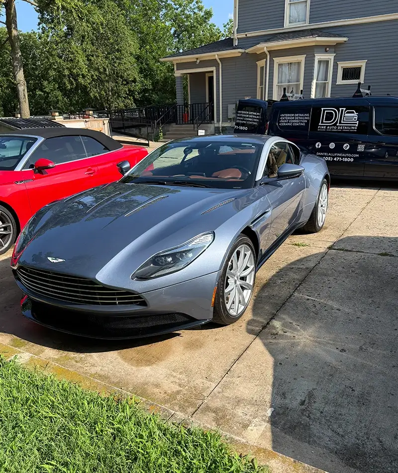 A luxury car after mobile auto detailing near me
