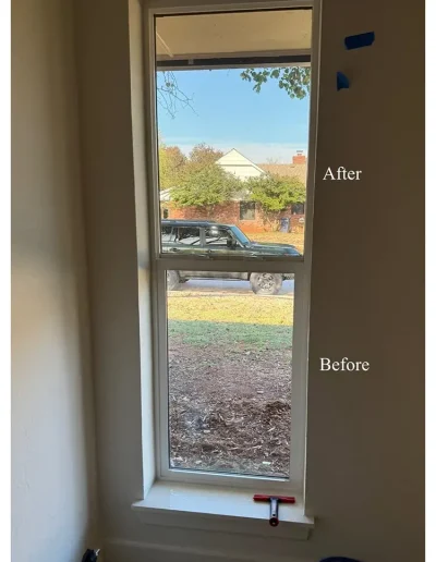 Before and After of a residential window tint project