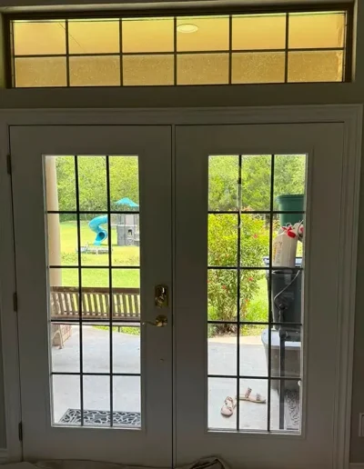 A back door after having windows tinted